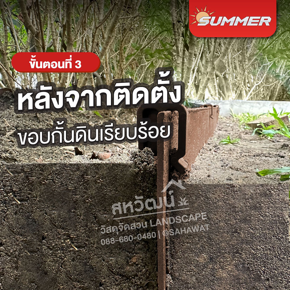ภาพขนาดย่อ: SUMMER ขอบกั้นดินพลาสติก H-Type (แบบขุดเซาะร่องและฝัง) - ความสูง 8 / 12 ซม.