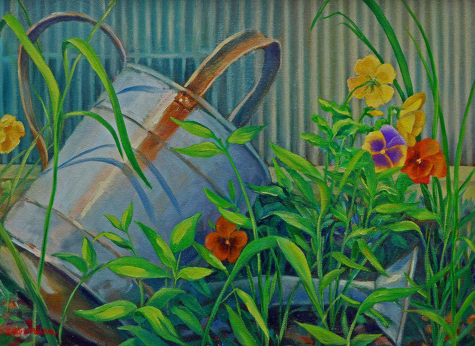 Watering Can and Volunteers