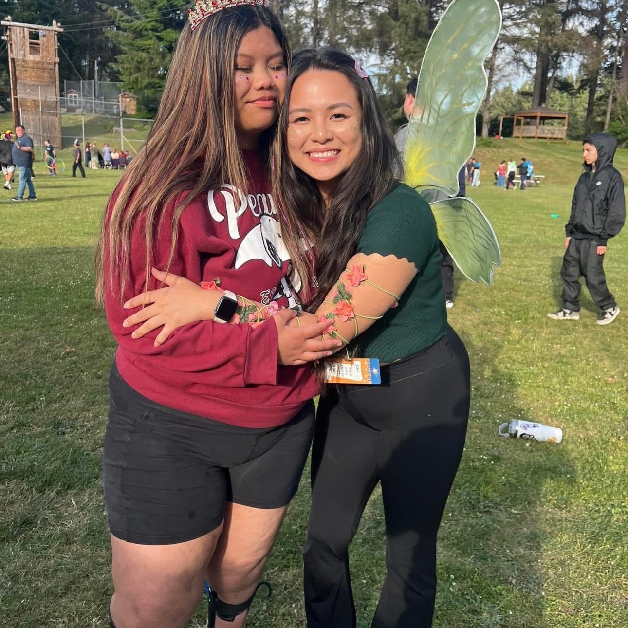 Lv with her cousin Kathy at Camp Footprint