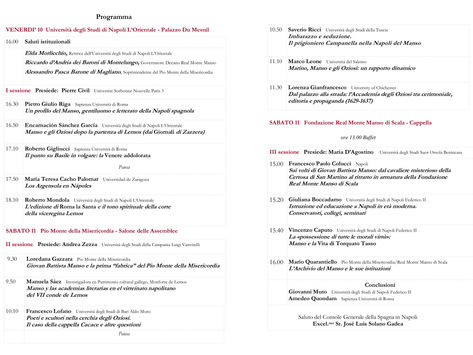 Scarica il programma ufficiale del convegno "IL MANSO OVERO DE L’AMICIZIA. VITA E CULTURA DI U