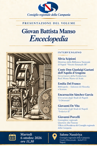 Presentazione del volume "Giovan Battista Manso, Enceclopedia" Consiglio Regionale della Campania