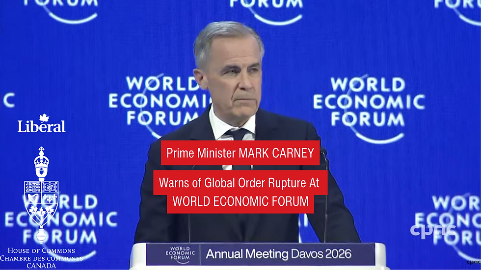 Canadian Prime Minister Mark Carney Warns of Global Order Rupture at World Economic Forum