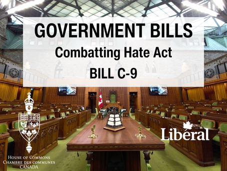 Combatting Hate Act Bill C-9