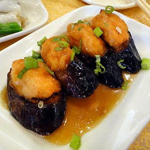 32.百花炸釀茄子Deep Fried Eggplant with Shrimp Paste(SP)