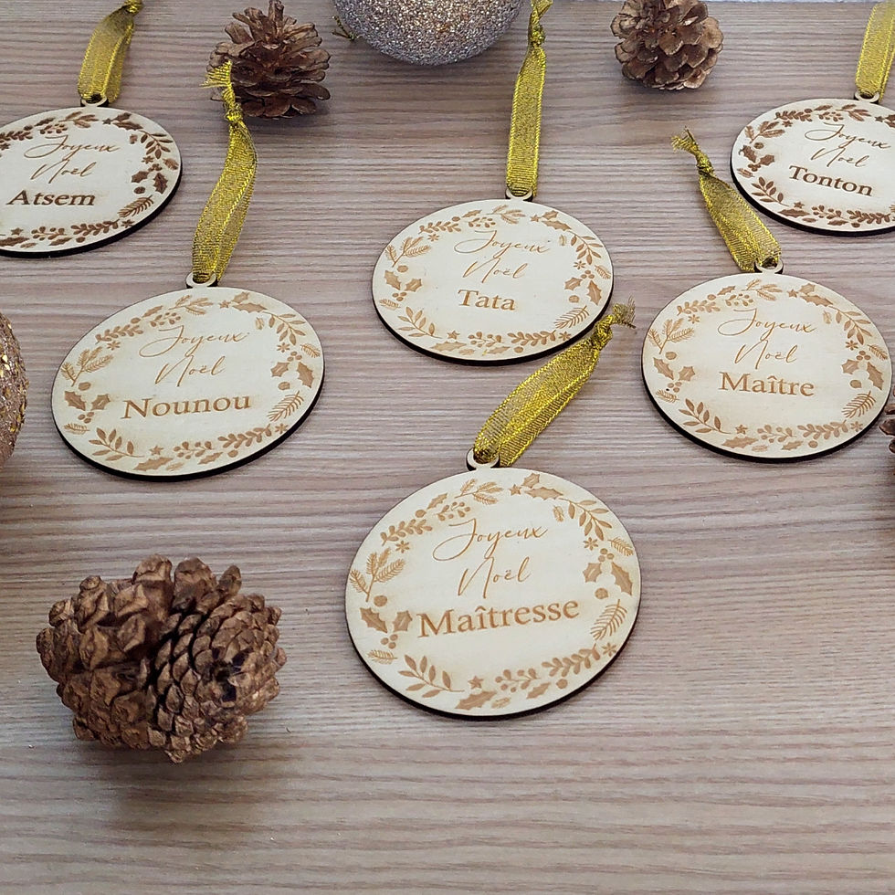 Miniature : Boule de Noël couronne de Noël à personnaliser
