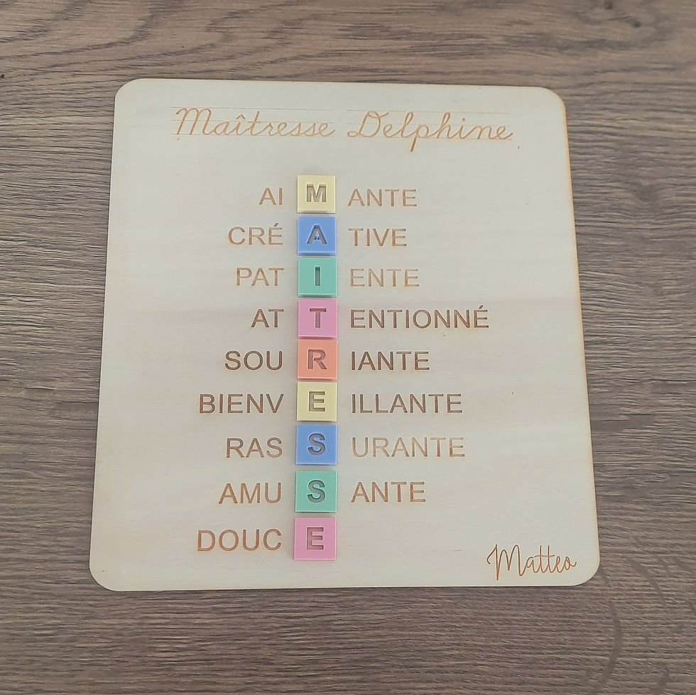 Miniature : Cadeau de fin d'année scolaire Maitresse Atsem