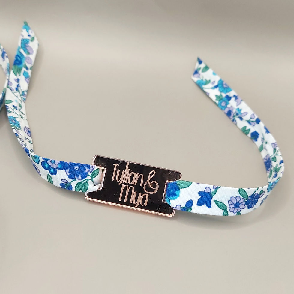Miniature : Bracelet en tissu personnalisé