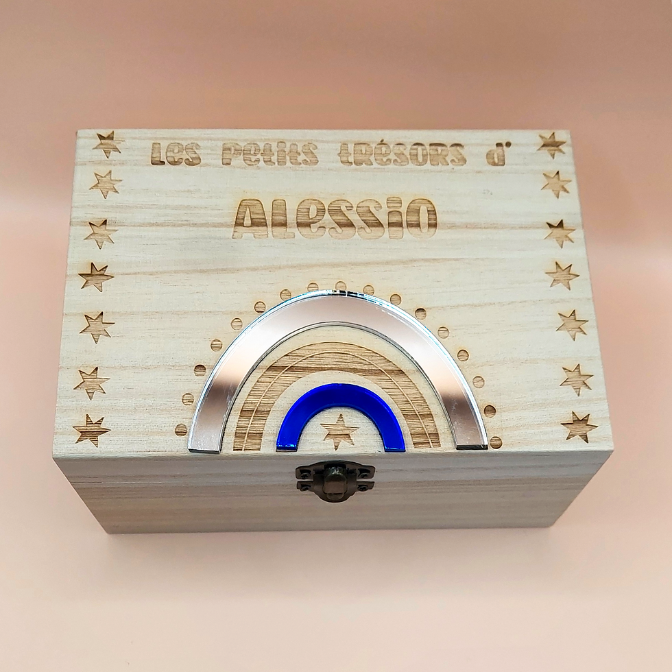 Miniature : Boîte à Souvenirs garnie - Cadeau naissance personnalisé