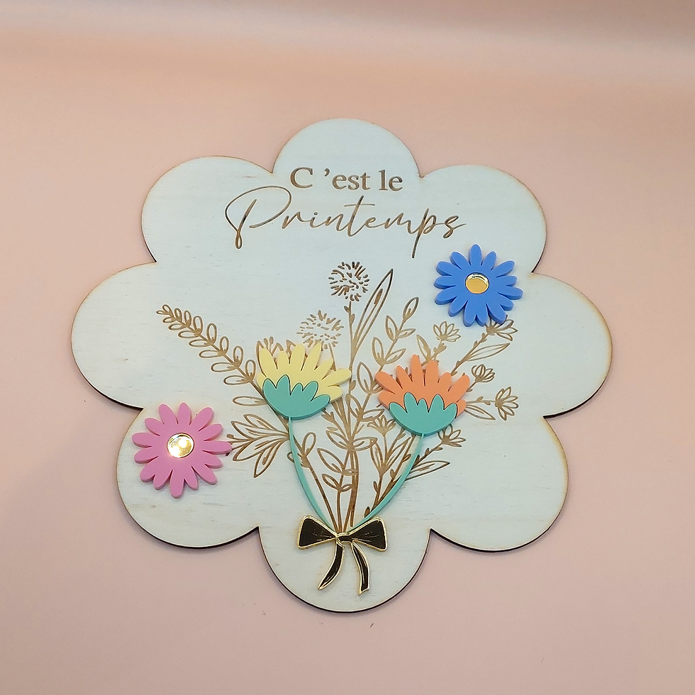 Miniature : Décoration murale fleurie – "C'est le Printemps" 🌸🌿