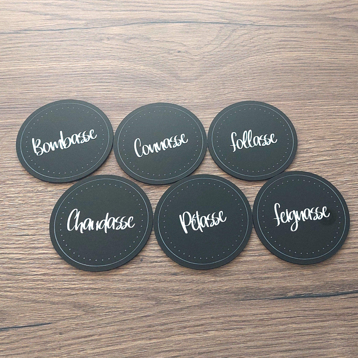 Dessous de verres bois personnalisés