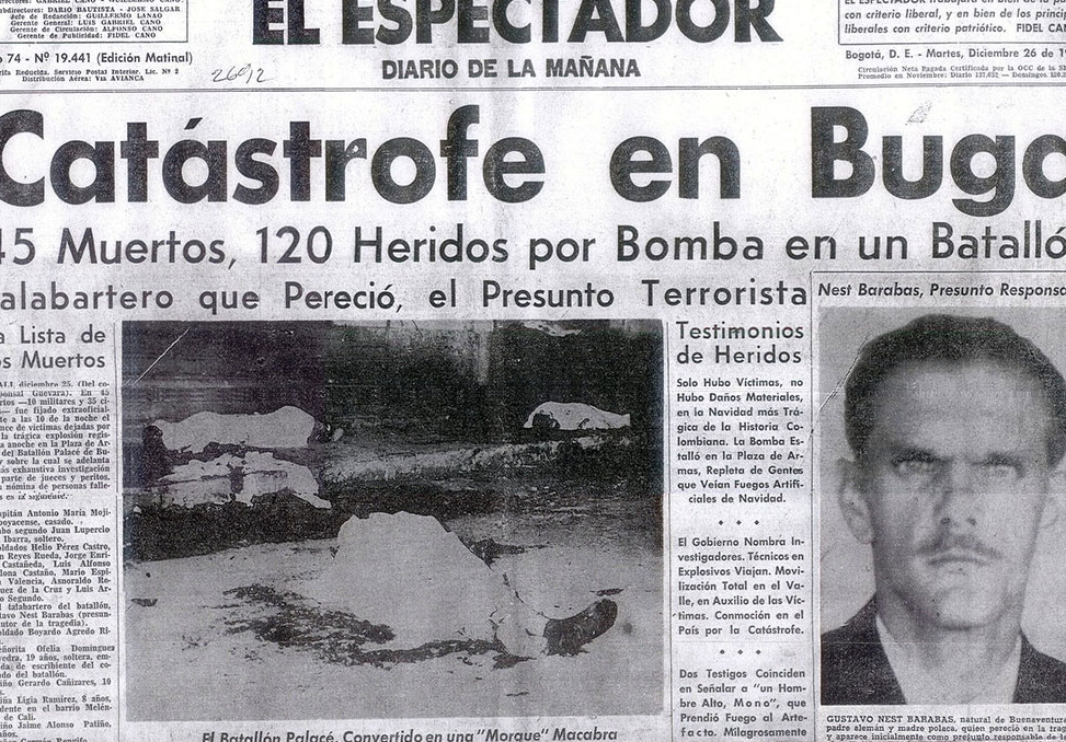 02-1 Atentado terrorista del MOEC en Buga, El Espectador, diciembre 26 de 1961.jpg