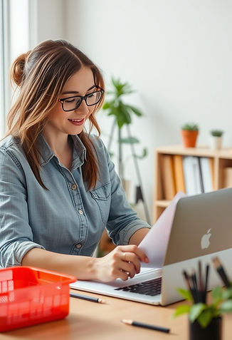 good looking lady taking care of paperwork.jpg