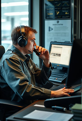 dispatcher seating at a desk on the phone trying to book a load.jpg
