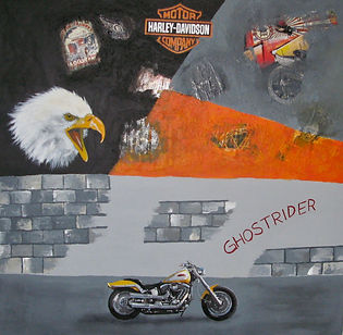 Eine Collage zum Thema Harley Davidson