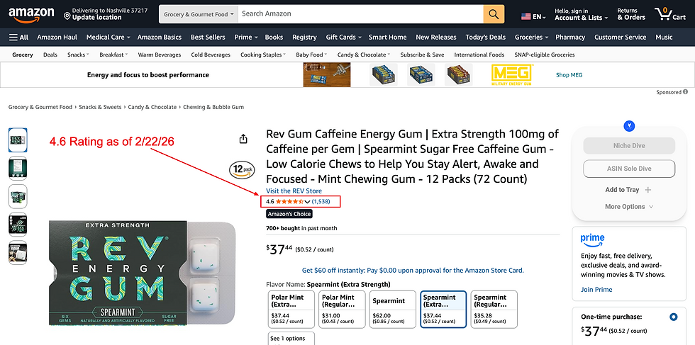 Rev Gum Amazon Reviews