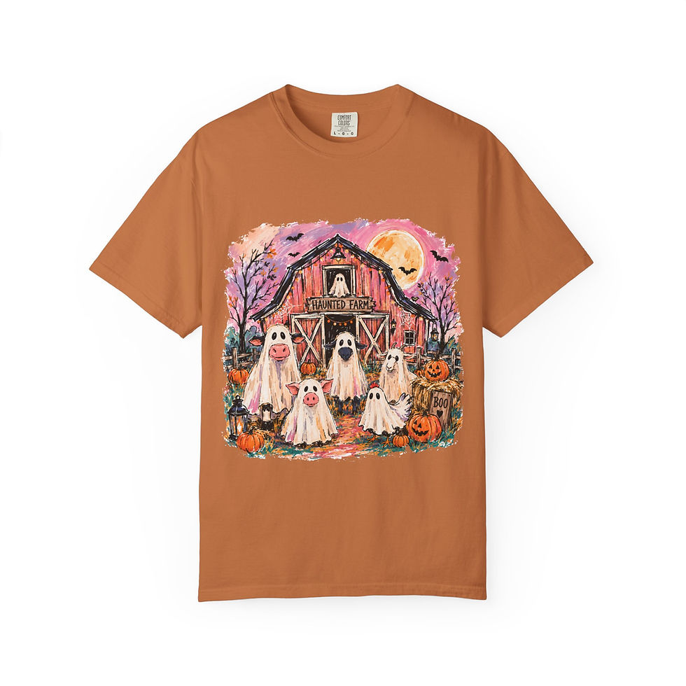 Thumbnail: Halloween Farm Dogs T-Shirt — Ghost Puppy Costume Tee