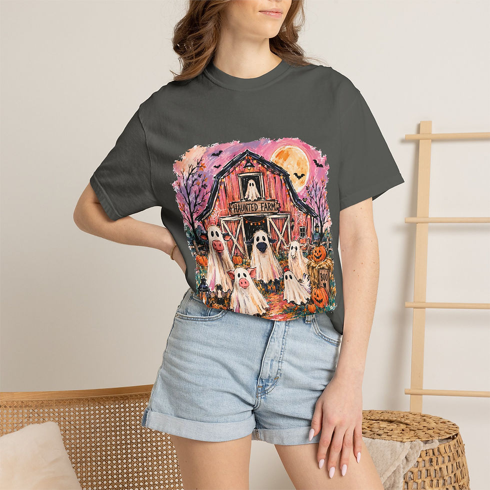 Thumbnail: Halloween Farm Dogs T-Shirt — Ghost Puppy Costume Tee