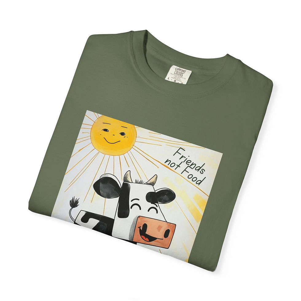 Thumbnail: Friends Not Food Cow T‑Shirt — "Be Kind to All Kinds" Animal Rescue Tee