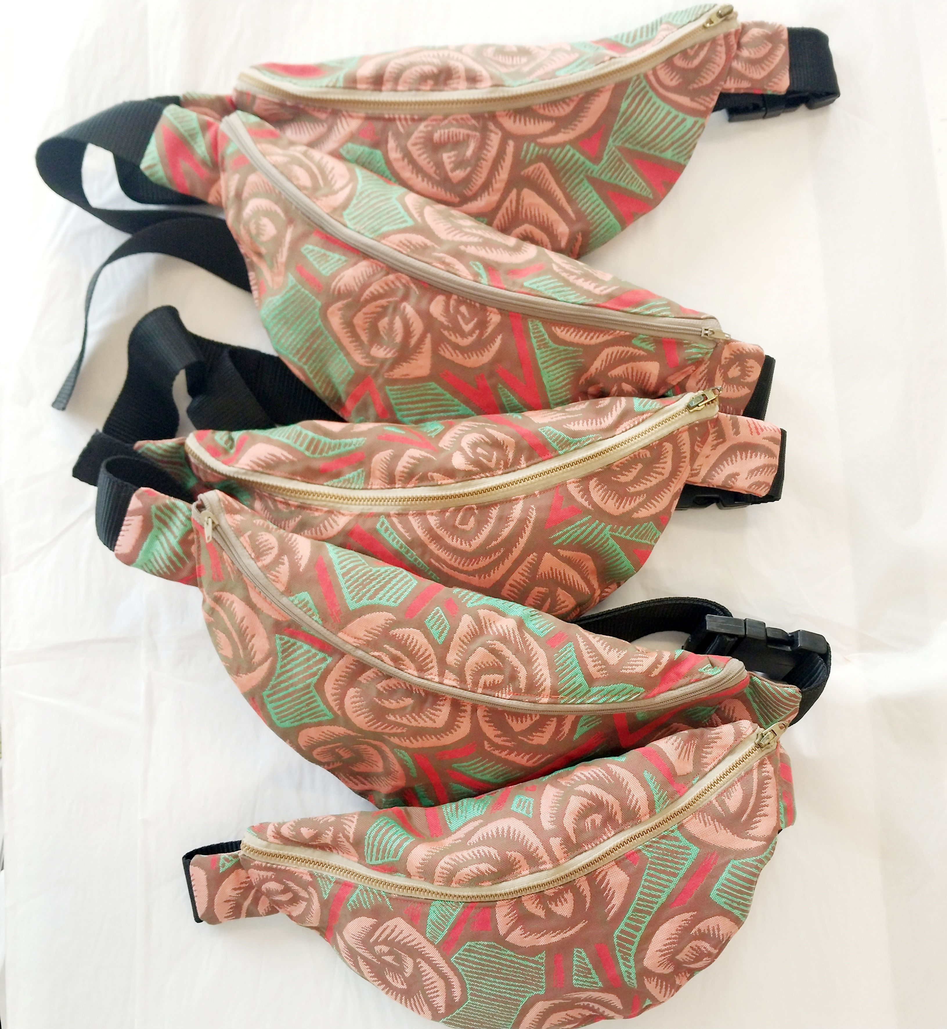 Bumbag orange Woodcut Rose