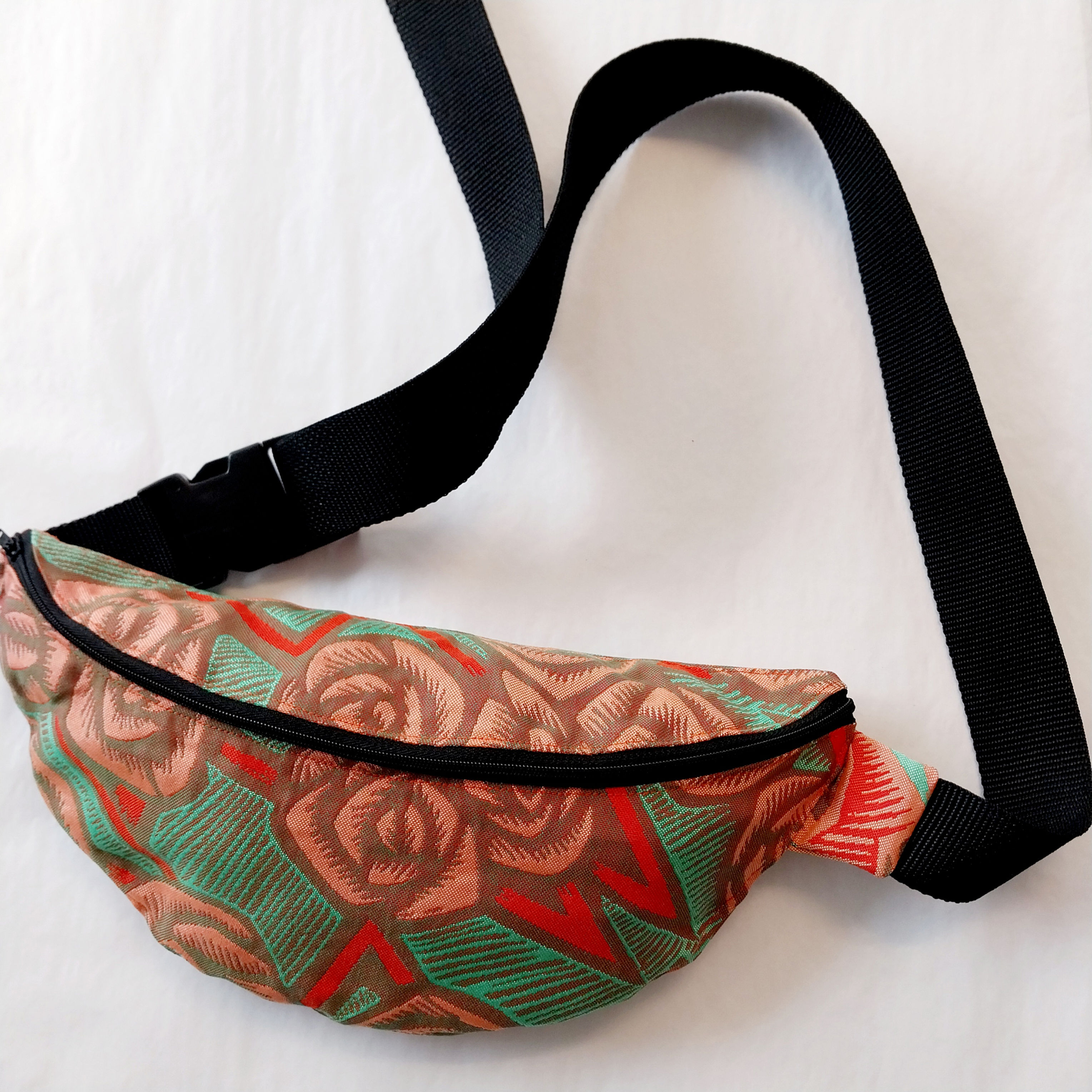 Bumbag orange Woodcut Rose
