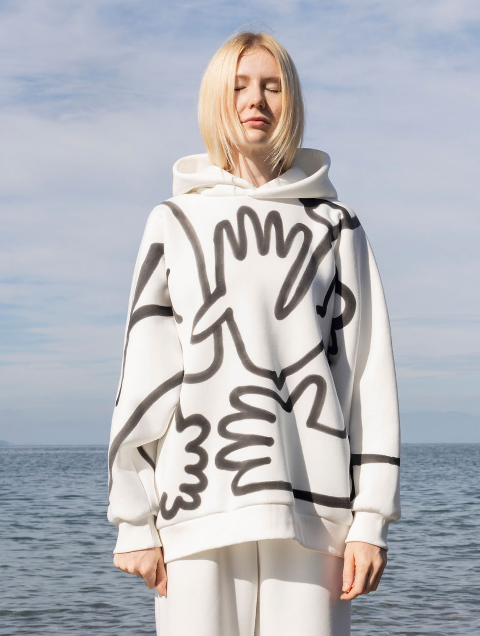Miniature : HOODIE - WHITE COTTON
