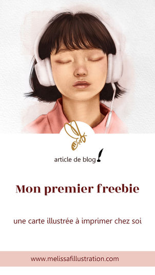 Mon premier freebie : une carte illustrée à imprimer chez soi
