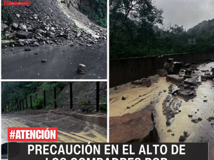 Precaución en el Alto de Los Compadres por material sobre la vía 🤔#atencion