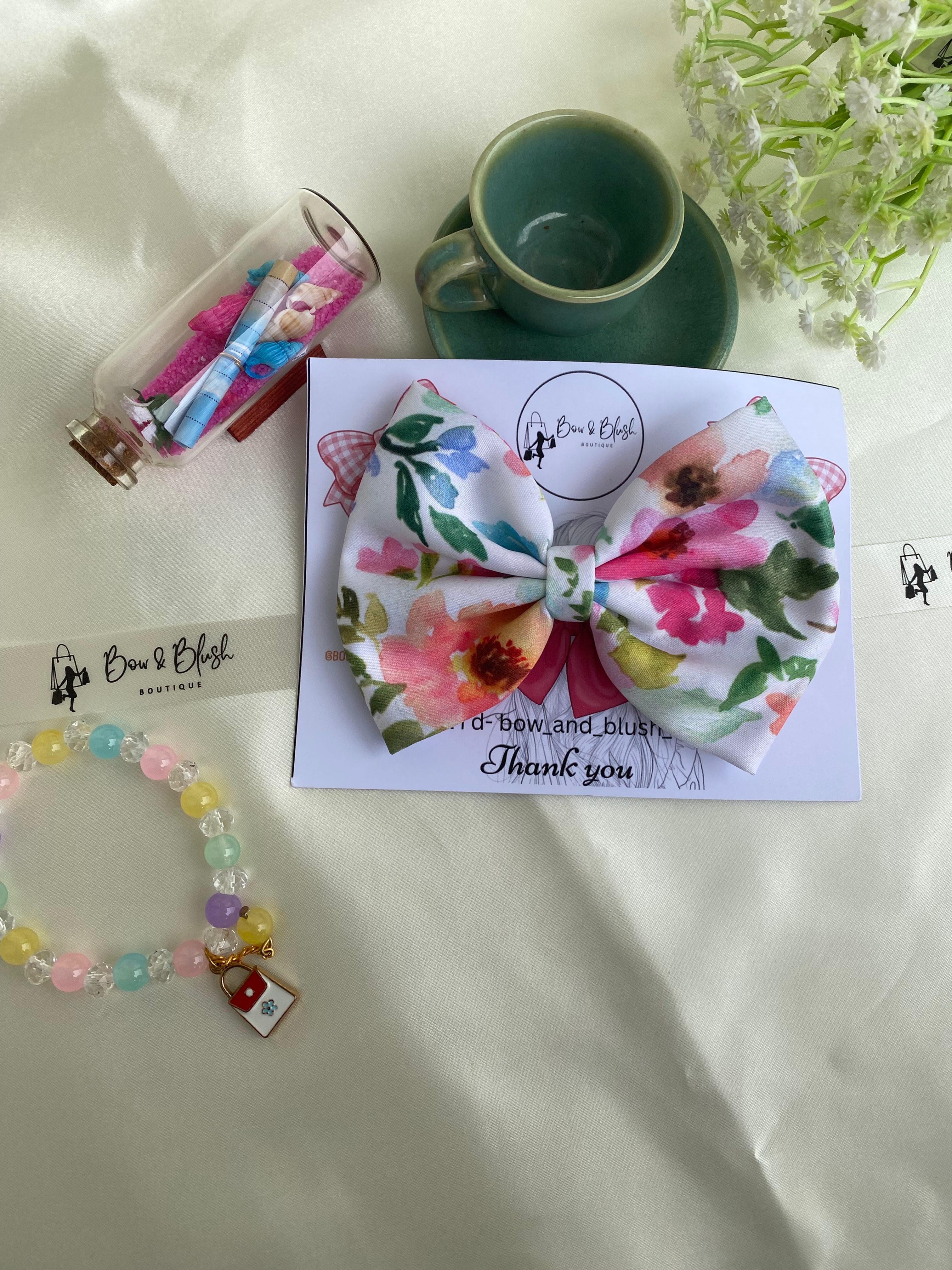 Floral Midi Bow