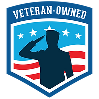 Veteran-Owned Business badge representing military service and trusted home inspections.