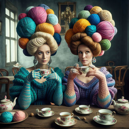 De twee charmante dames van Nell Wool zochten een catchy beeld van zichzelf dat hun mooie zaak in de kijker zet. Studiofotografie gecombineerd met AI leverde dit plaatje op