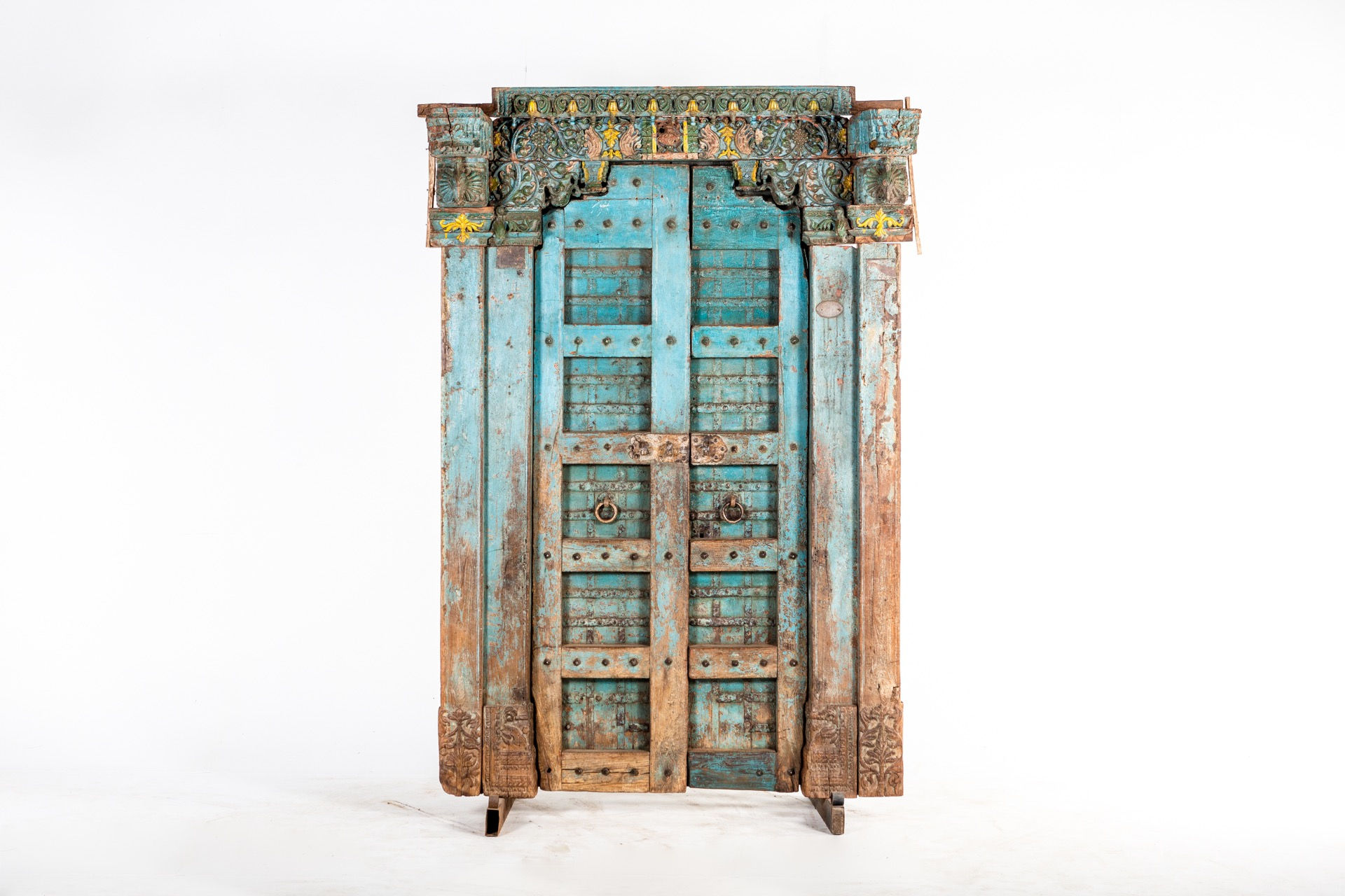 Wooden blue door
