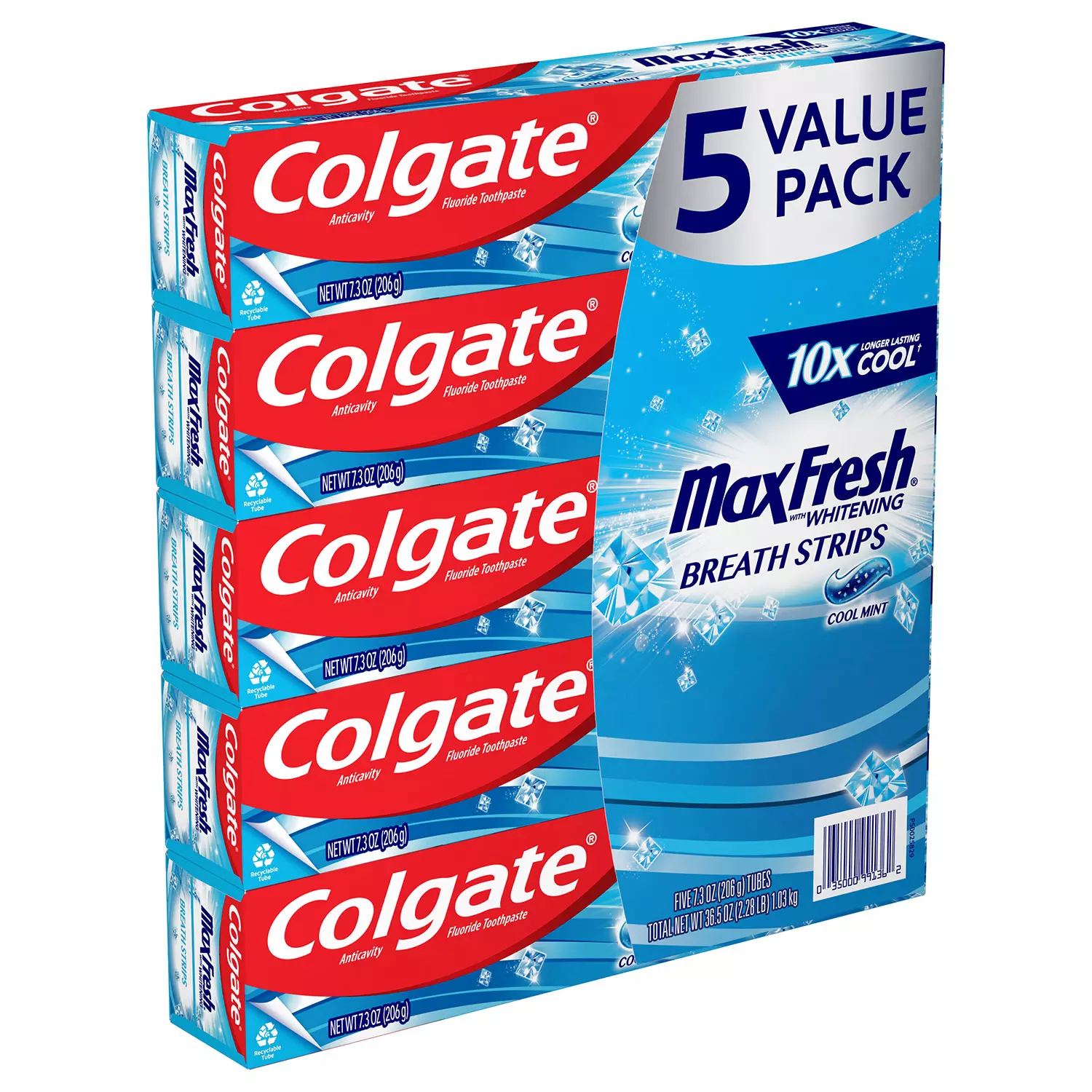 Mini Colgate Toothpaste Supe Rmini Colgate Max Fresh Toothpaste with Mini Breath Strips, Cool Mint (7.3 oz ...