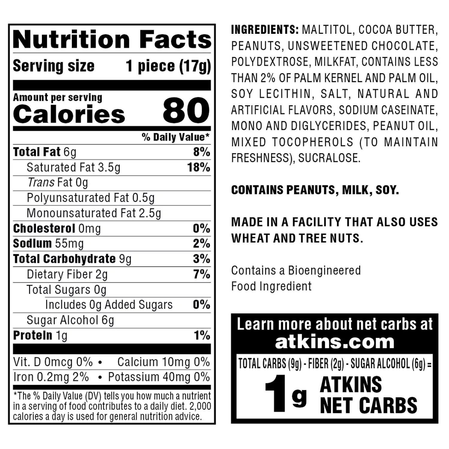 Atkins Endulge Peanut Butter Cups Pack, Keto Friendly (44 ct