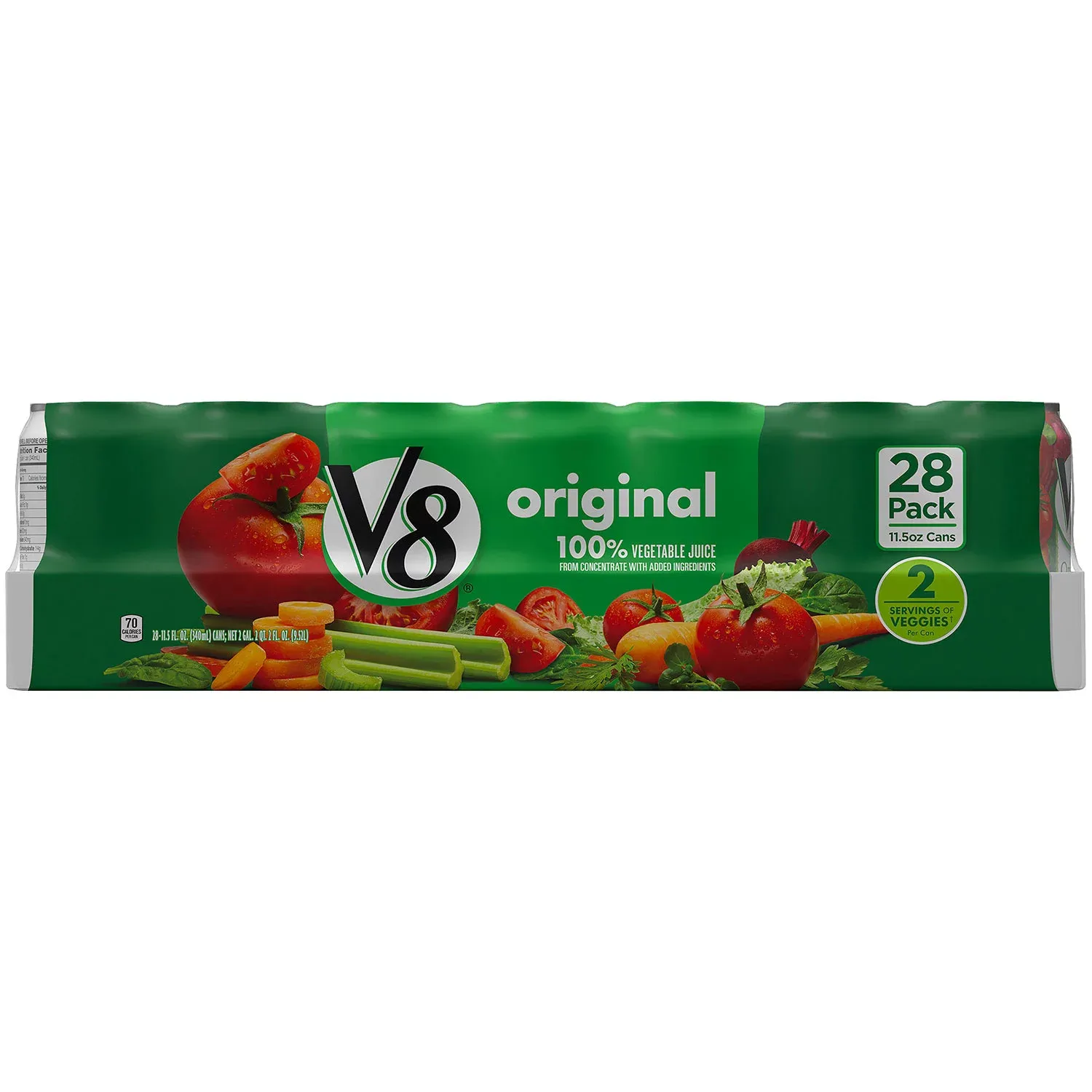 V8 Original 100 Vegetable Juice, 11.5 FL OZ Can (Pack of 28