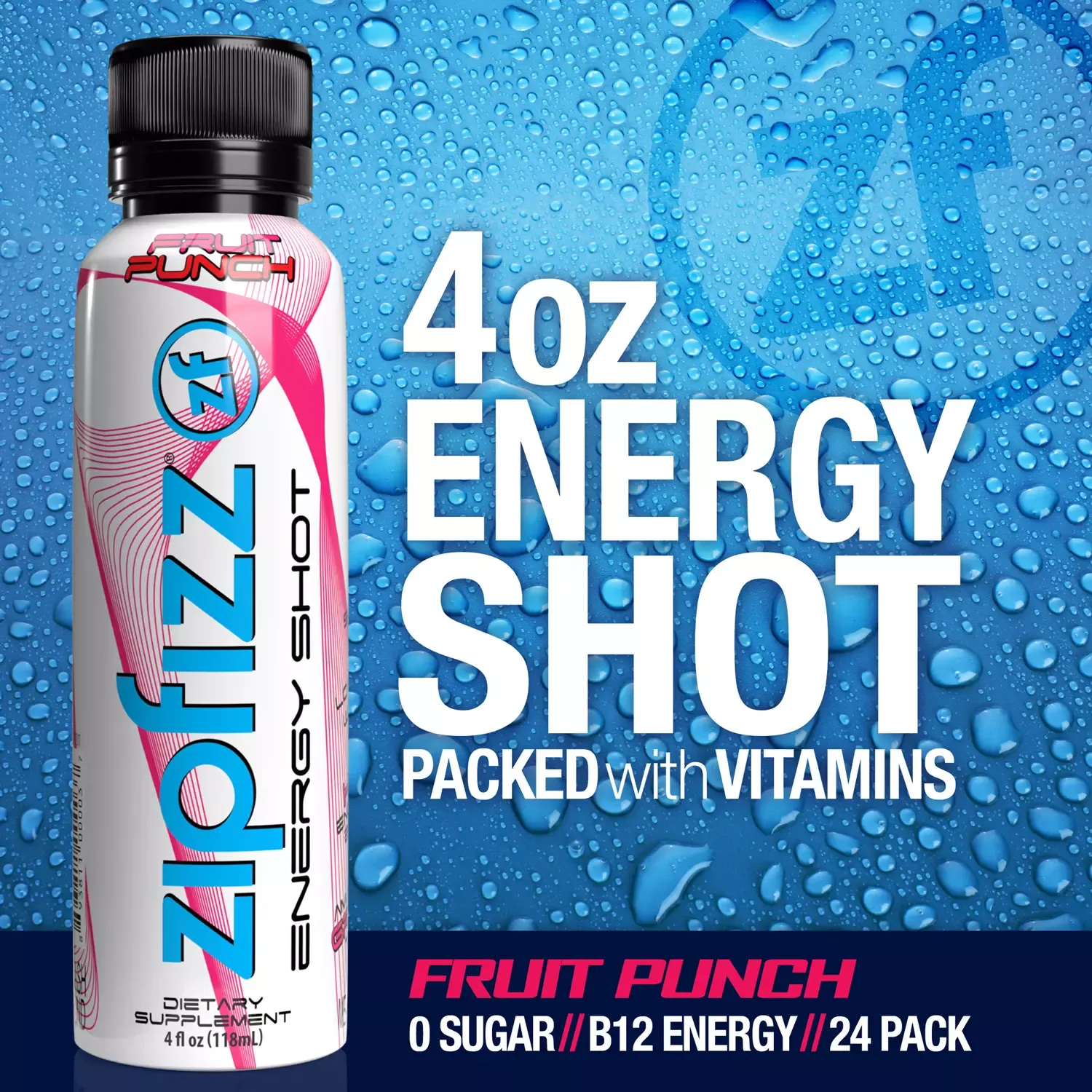 Zipfizz Liquid Energy Shot, Fruit Punch (24 ct.) UNIVERSALMAINTENANCE