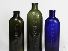 Bottles 3: Cabburn (Cabburn’s Anti-Doloric Oil, Cabburn’s Balsam of Herbs), 1840 - circa 1920s.