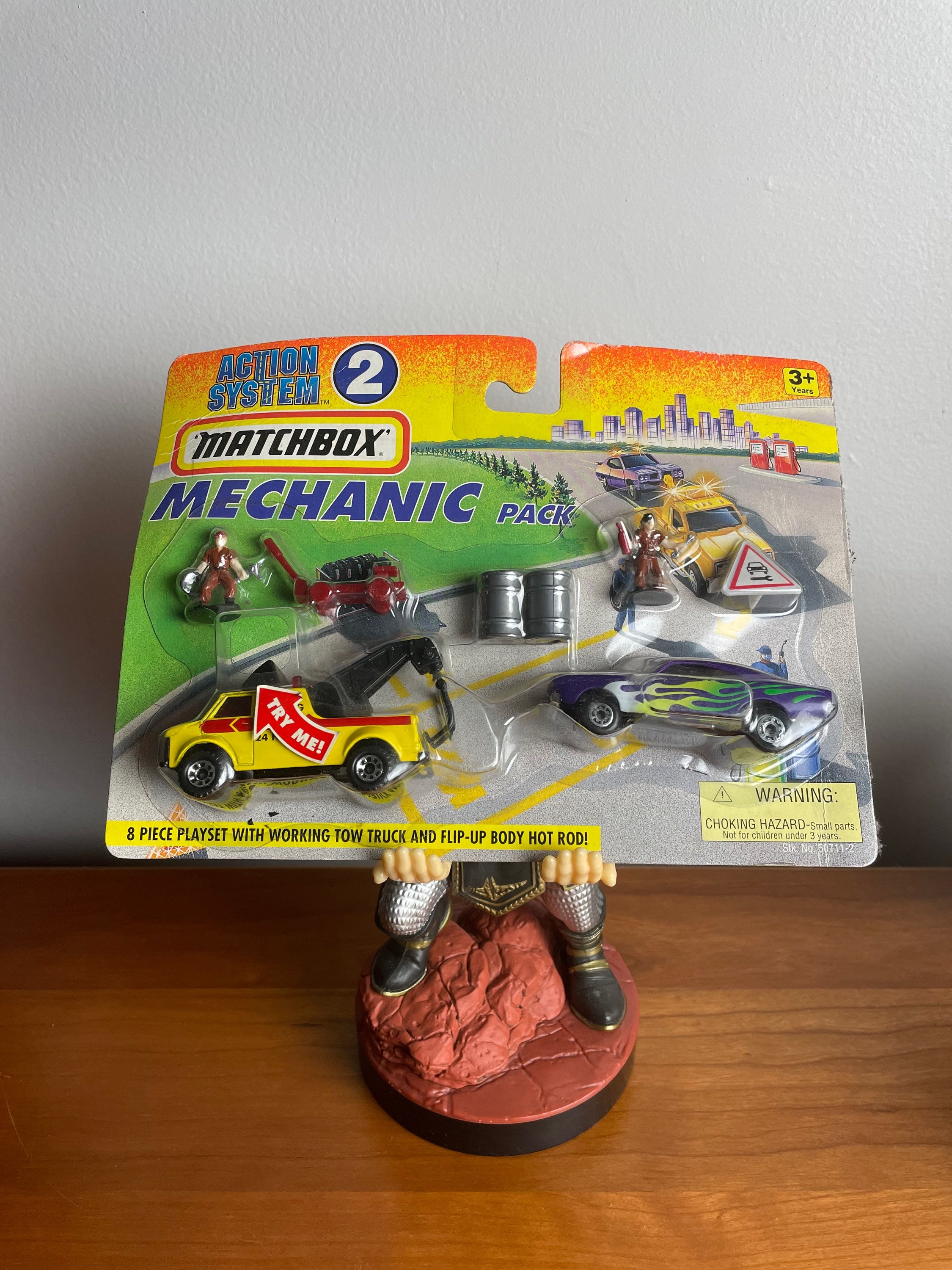 1996 Matchbox Action System Mechanic Pack w/Rare purple 68 Hemi Charger 