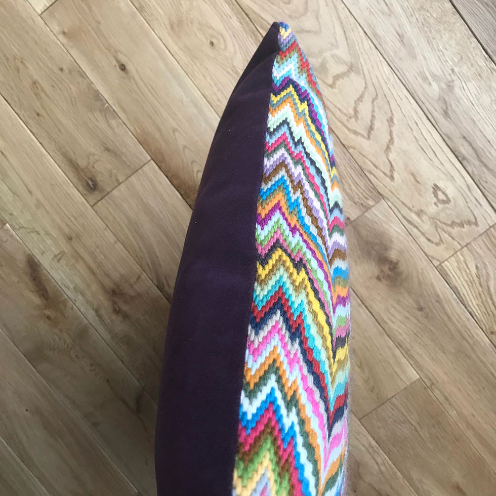 Thumbnail: Bargello Technicolour Wave Needlepoint Tapestry Cushion Kit 16" x 16"