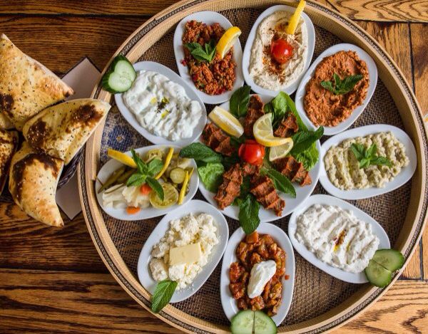 Arranged Food and Objects
