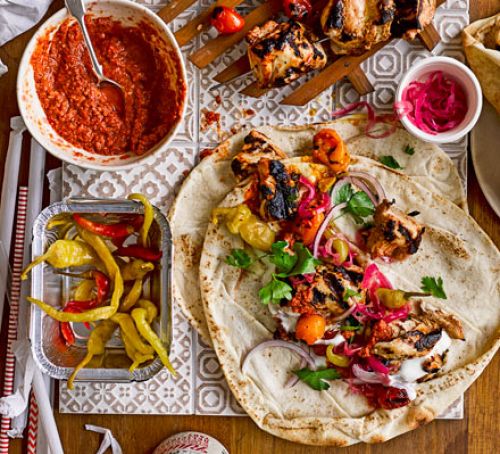 Arranged Food and Objects