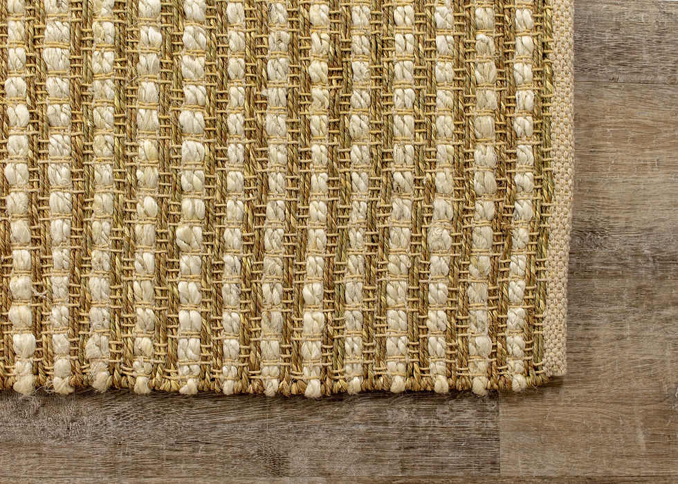 Thumbnail: Seagrass Beige Intricate Weave 8x11 Rug