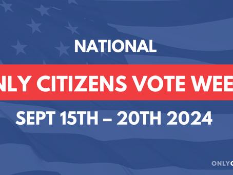 Plan for "National Only Citizens Vote" Week (September 15-20)