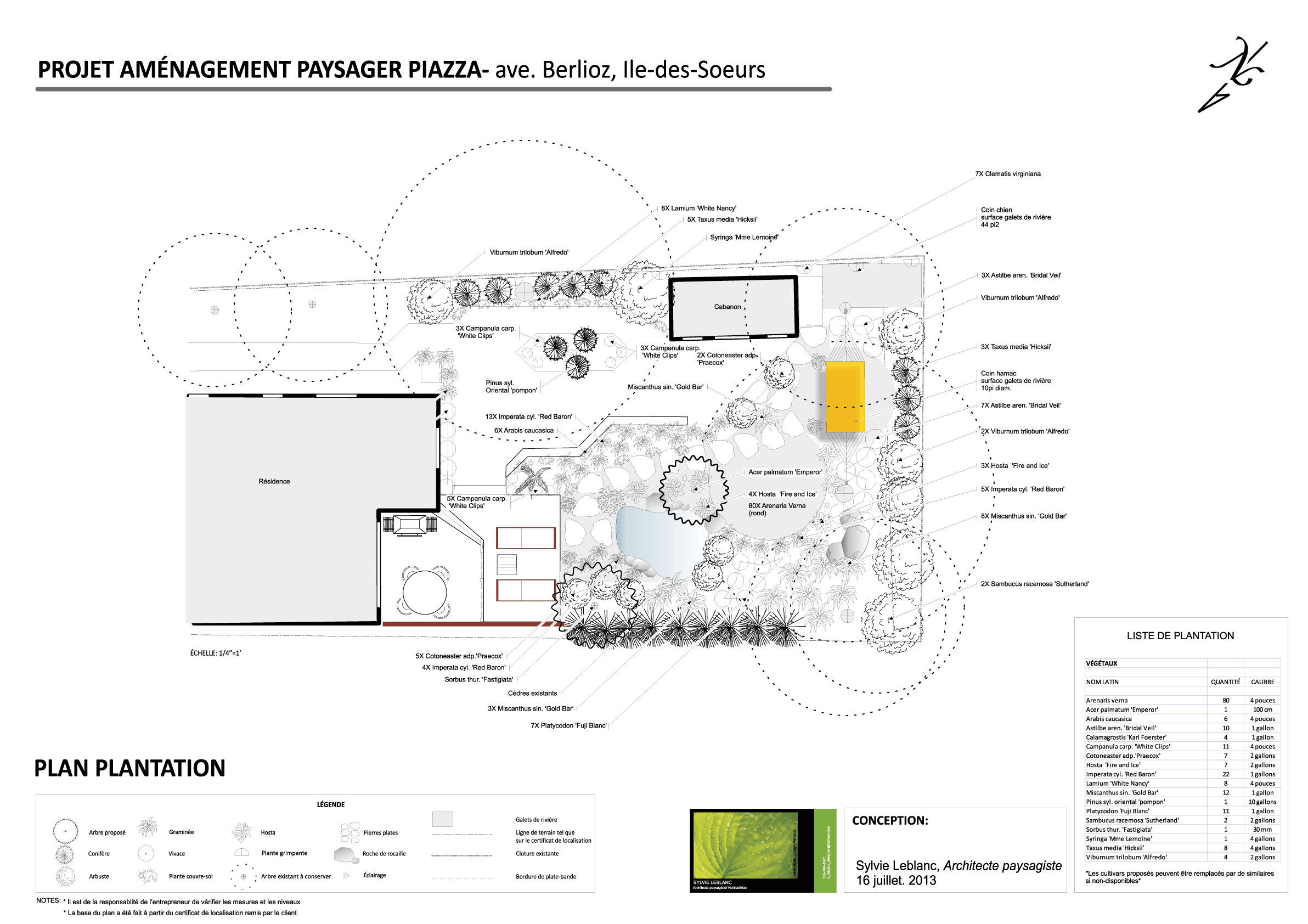 Plan d'aménagement Piazza