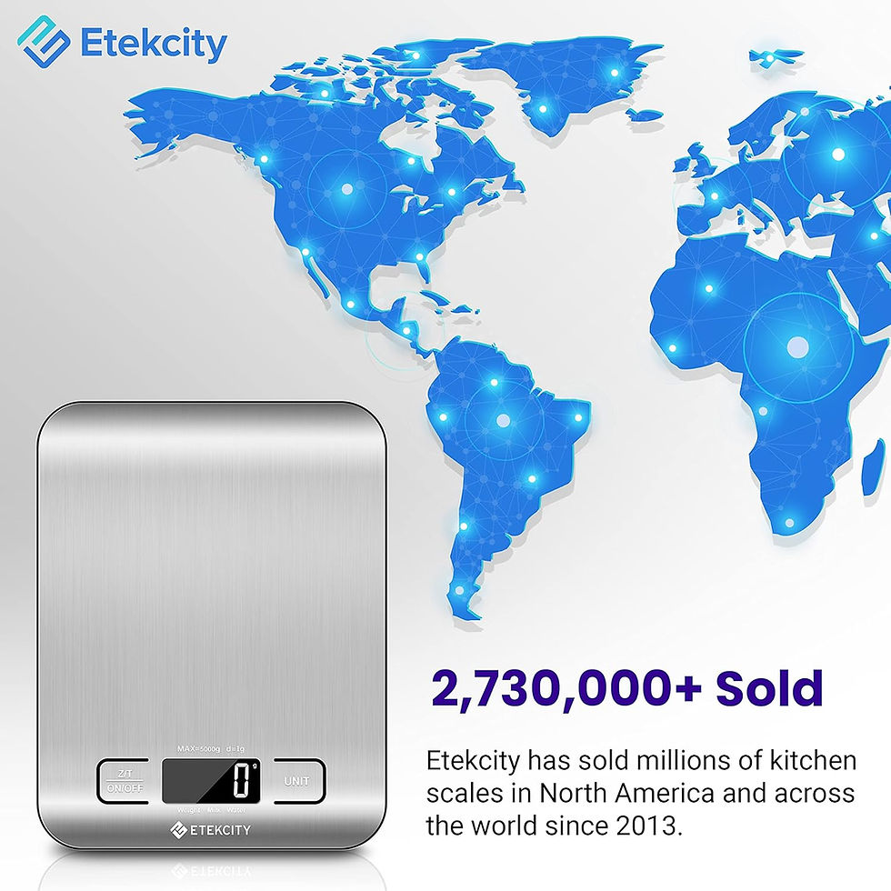 Thumbnail: Etekcity Food Kitchen Scale, Digital Grams and Ounces for Weight Loss, Baking, 