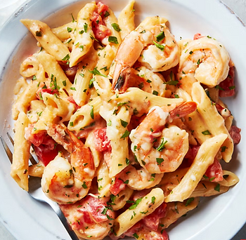 Shrimp Alfredo Bake from Delish's website