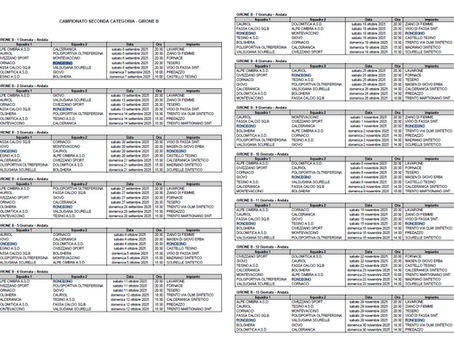 Calendario Seconda categoria, il 6 settembre Roncegno in trasferta col Cornacci
