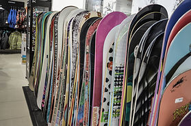 Stack of Snowboards