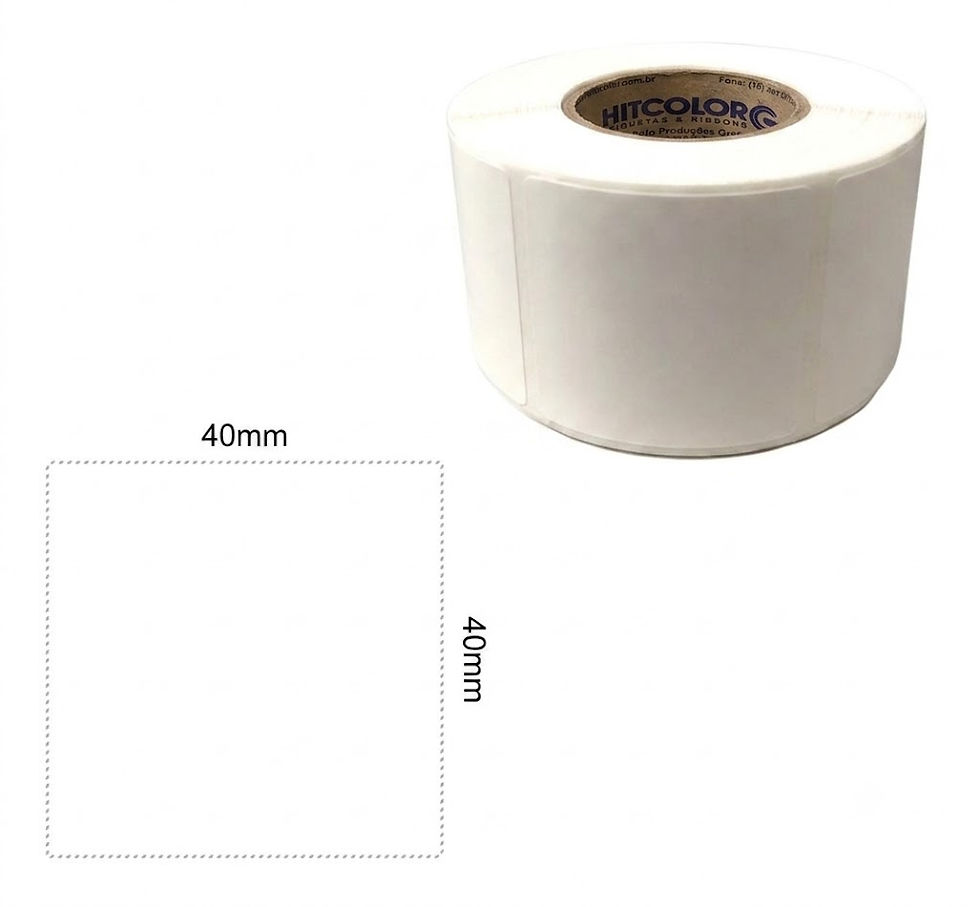 Miniatura: Etiqueta Adesiva Térmica 40x40mm Para Balança