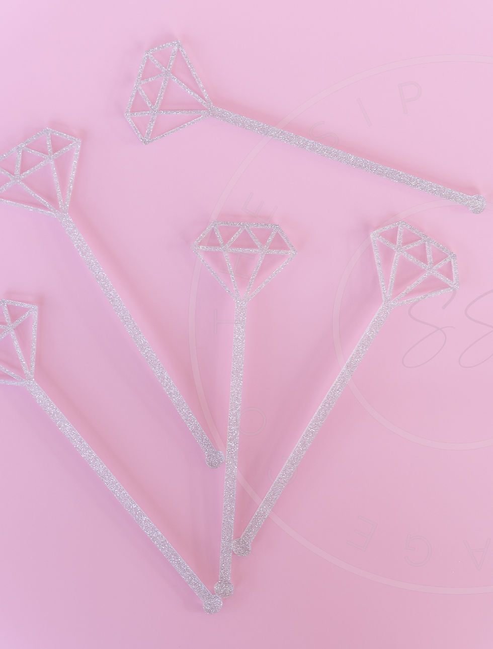 Thumbnail: Diamond Cut Out Drink Stirrers-Swizzle Stick