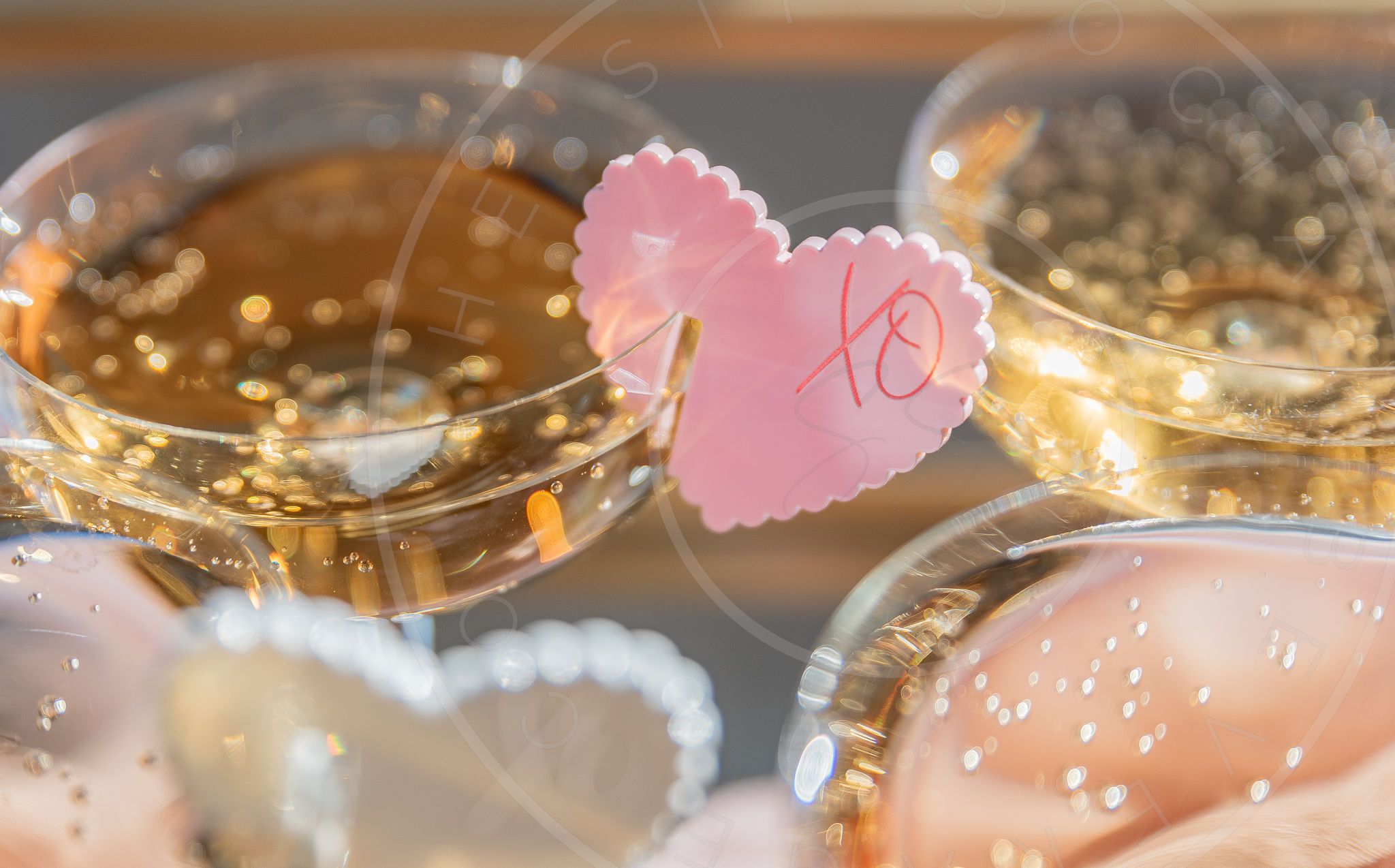 XO Heart Drink Tags